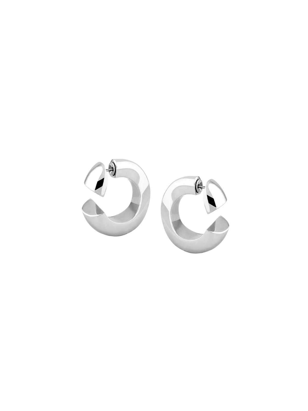Ruptura Silver Hoop Earrings