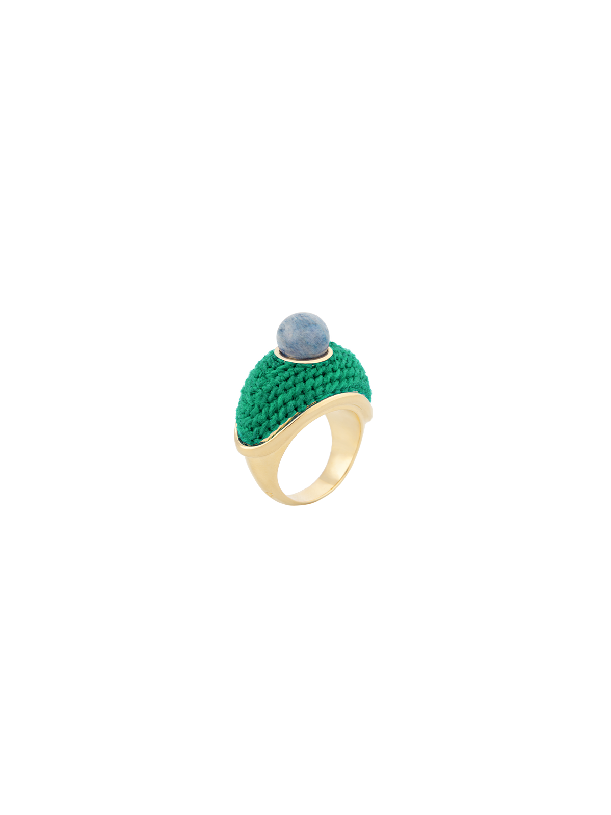 Kyoto Blue Feldspar & Green Ring
