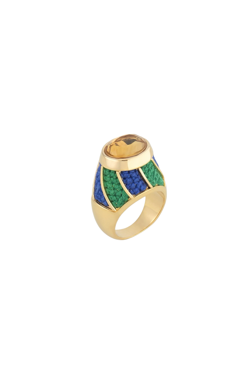 Lolly Blue & Green Gemstone Ring